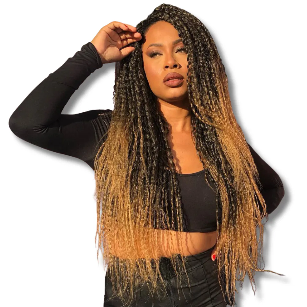 Penteados com Tranças e Cachos – Cursos Online  Curly hair braids, Braids  with curls, Box braids hairstyles for black women